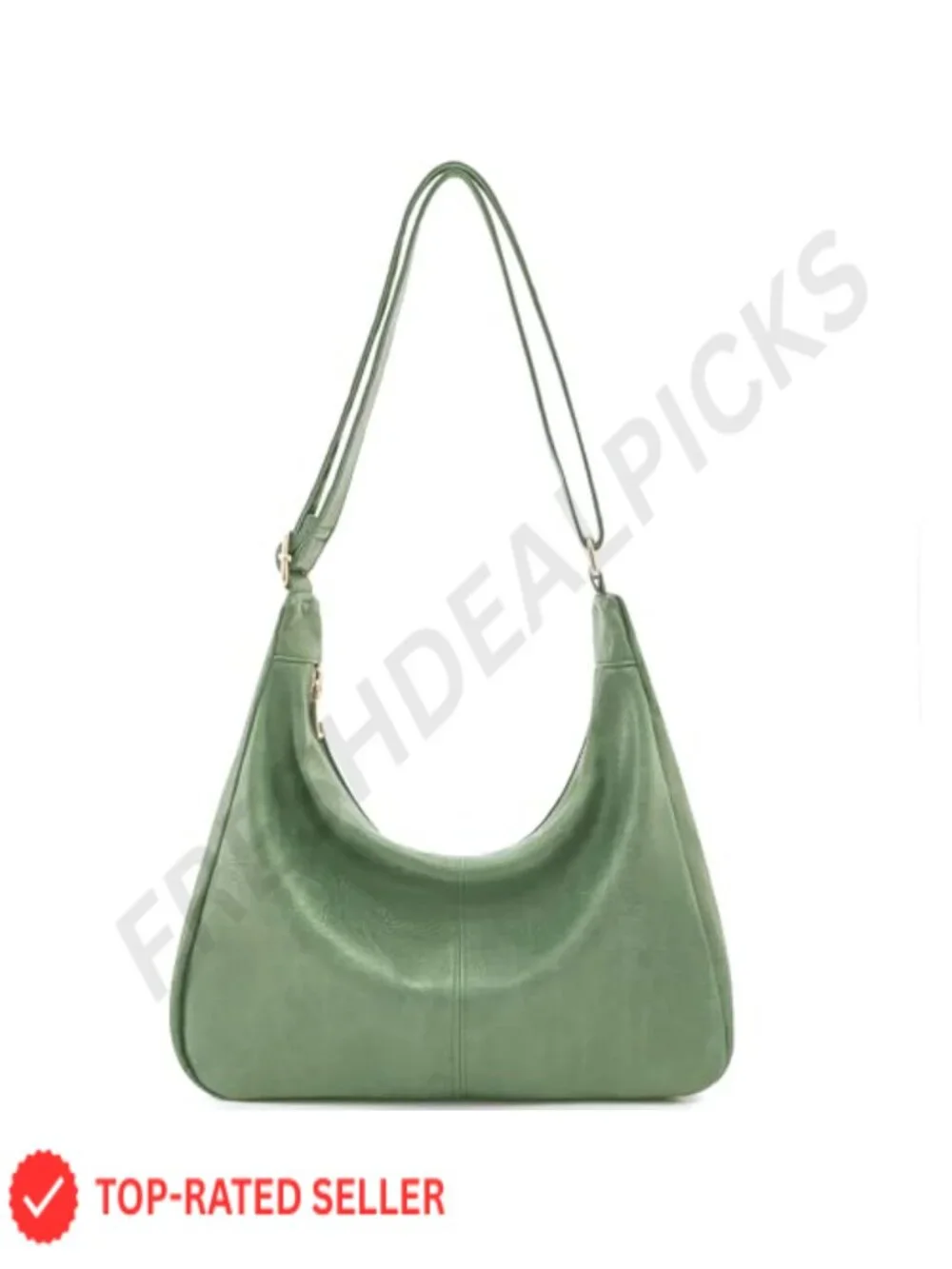 Foldable Vegan Leather Hobo Bag Crossbody Shoulder Purse Large Capacity